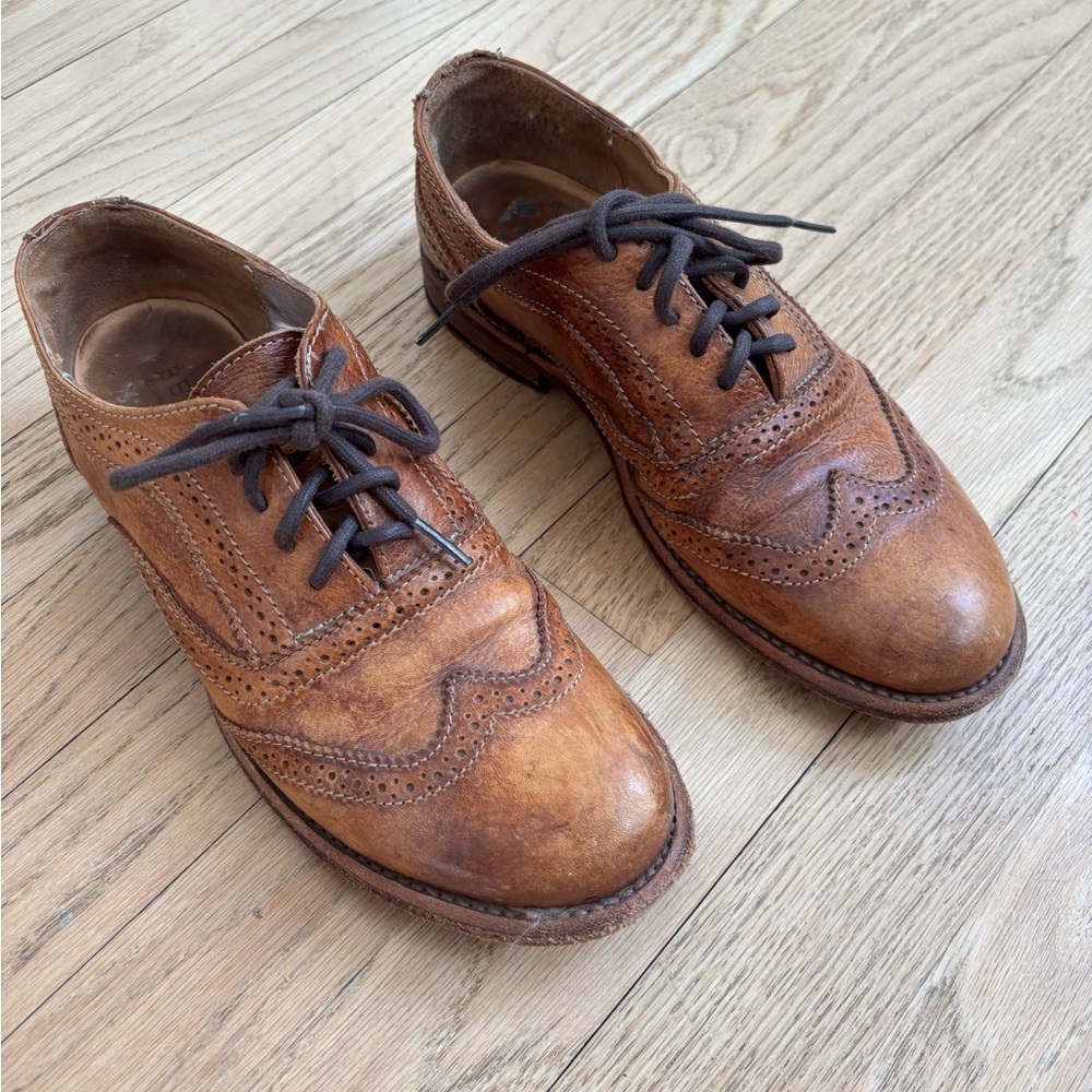 BED|STU Women’s Tan Wingtip Oxfords size 8.5 - Picture 5 of 8